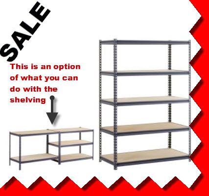 NEW 4 STEEL SHELVING HOME STORAGE GARAGE METAL SHELVES  