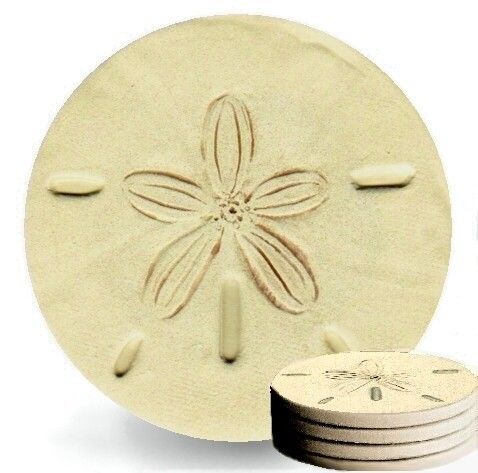 SAND DOLLAR SANDSTONE CUSTOM HOME DECOR DRINK COASTERS  