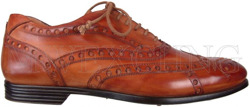 STEFANO BRANCHINI ITALIAN WINGTIP OXFORDS MENS US 8 ITALIAN DESIGNER 