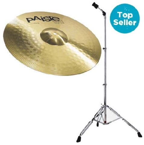 PAISTE 101 Brass 16 Crash + Beckenständer Gerade LYD 25  