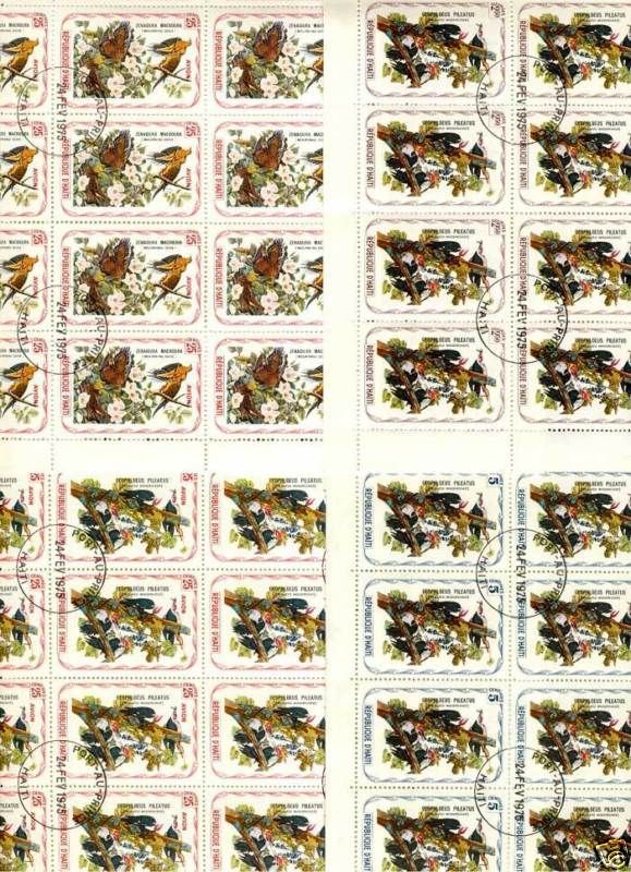 Haiti Birds 40 different stamps set. Lot of 100 sets  