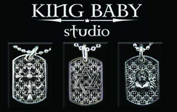 King Baby RELIC dog tag Star of david Cross Chosen 925  