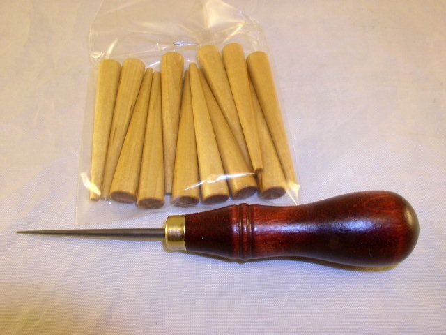 Worlds Best Caning Awl, Must See Plus 12 Caning Pegs  