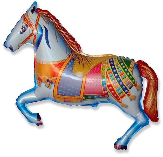 Carousel Horse Balloon 26 Foil Balloon Farmyard Party  