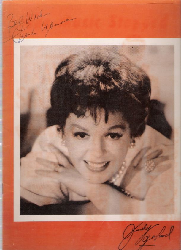 JUDY GARLAND SOUVENIR PROGRAM/BIOGRAPHY FROM THE 60s  