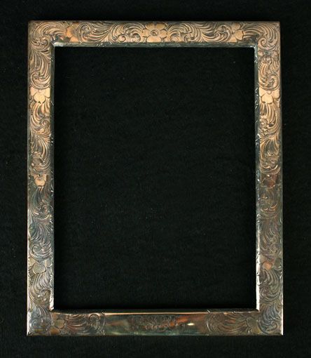 ANTIQUE ENGRAVED STERLING SILVER PHOTOGRAPH PHOTO FRAME  