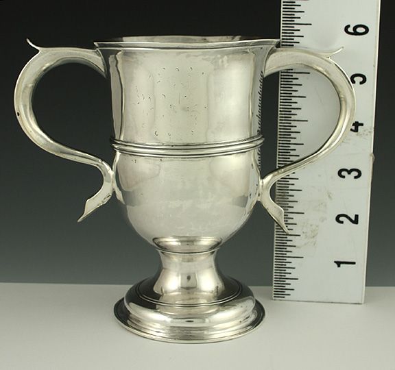 1776 ENGLISH GEORGIAN STERLING SILVER 2 HANDLED CUP  