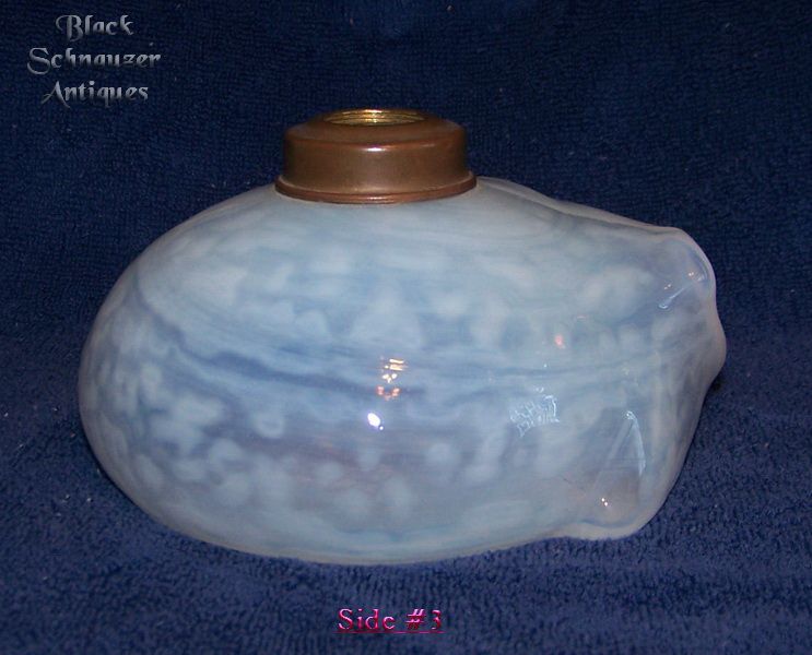 RARE 1800’s Opalescent CAT FIGURINE Oil/Kerosene Lamp  