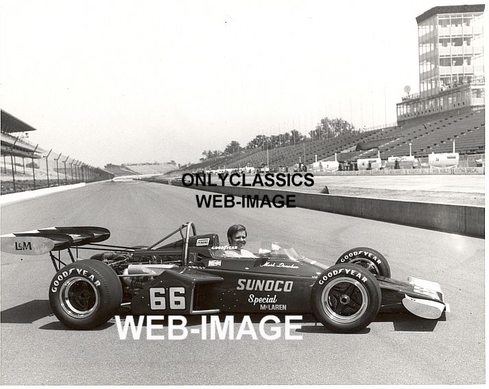 1972 MARK DONOHUE INDY 500 SUNOCO GAS McLAREN SP. PHOTO  