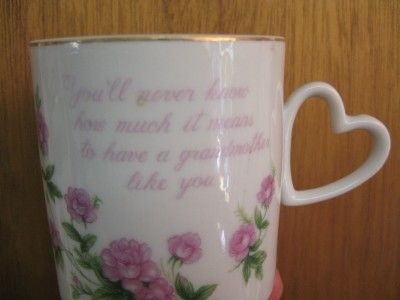 Lefton China Hand Painted Grandmother Mug Gold Trim  