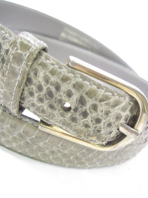 BLOOMINGDALES Olive Python Skin Belt Size 36  