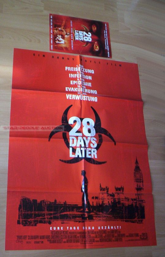 ALEX PALMER   28 DAYS LATER * RARE GERMAN POSTER+*BONUS  