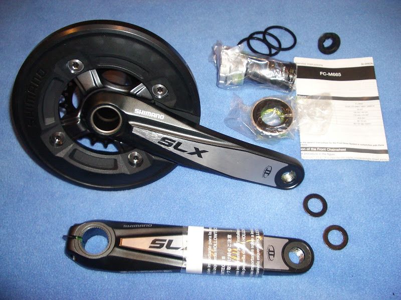 2010 Shimano SLX FC M665 MTB Crankset 36 22 bashguard  