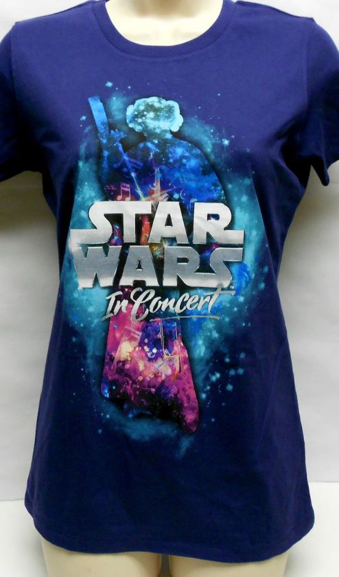 STAR WARS IN CONCERT PURPLE WOMEN T SHIRT SIZE M  