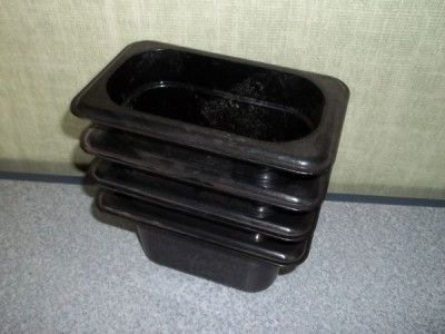 Size Cambro Salad Bar Buffet Insert Pan BLACK Lot 4  