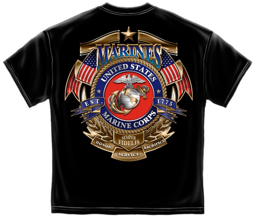 USMC T SHIRT MARINE CORPS Shirt SEMPER FIDELIS FI MM115  
