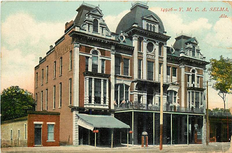 AL SELMA Y.M.C.A. TOWN VIEW MAILED 1908 EARLY T34335  