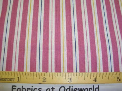 100% Cotton quilting sewing fabric pink white BTY x 58  