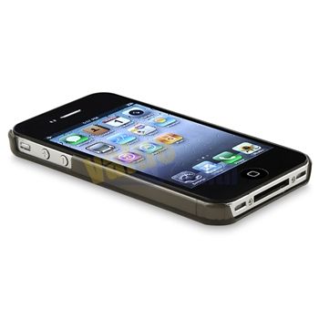  Smoke Crystal Hard Case Cover+PRIVACY LCD FILTER Film for iPhone 4 