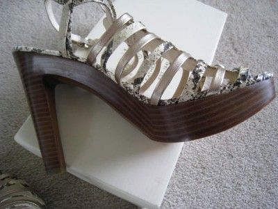 COACH SARAFINA NATURAL SNAKE PRINT SANDALPUMP Sz7.5 NIB  