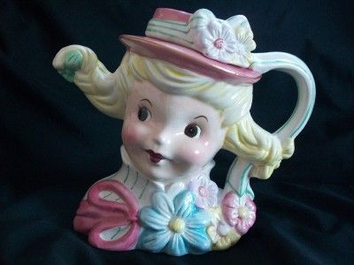 MINT VINTAGE MISS DAINTY LADY GIRL TEAPOT PITCHER CUTIE PIE COFFEE 