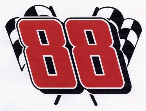 DALE EARNHARDT Jr #88 Vinyl Decal 5 X 4 nascar Flag 004  