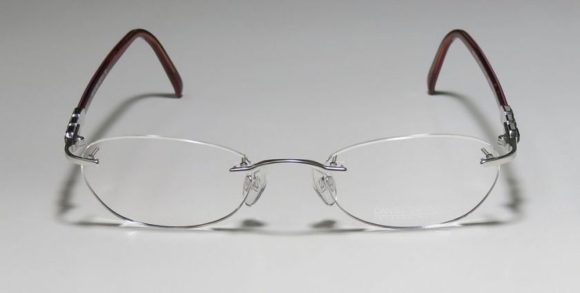 NEW DANIEL SWAROVSKI S197 49 19 130 RIMLESS BROWN HORN EYEGLASSES 