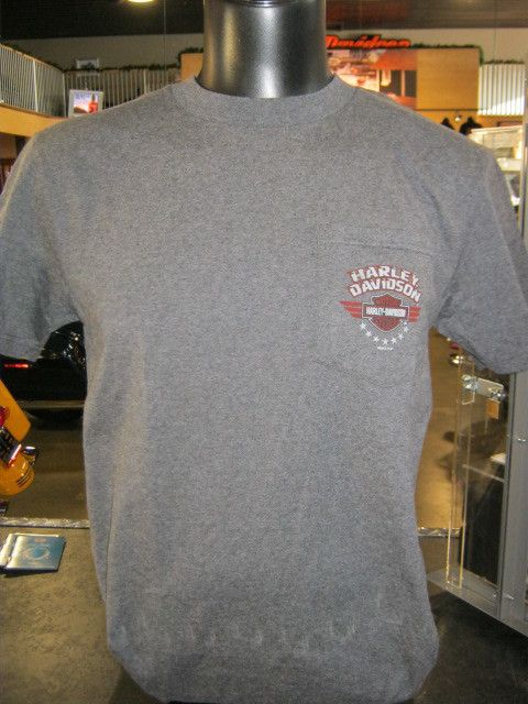 Red Rock Harley Davidson Dealership Tee  Ridin Low Pocket Tee  