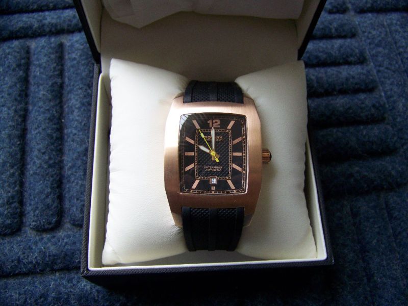 New Authentic Rotary Rose Gold Automatic Watch in Box  