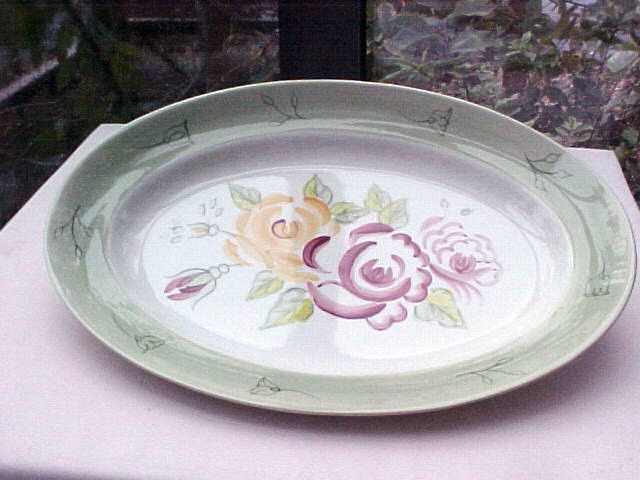 ROYAL ALBERT ROSE GARDEN OBLONG SERVING PLATTER  