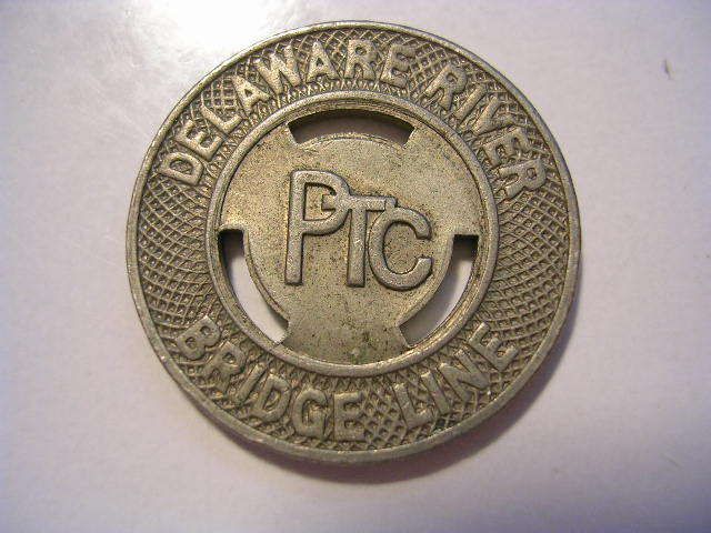 VINTAGE DELAWARE RIVER BRIDGE LINE PHILADELPHIA CAMDEN BRIDGE TOKEN 