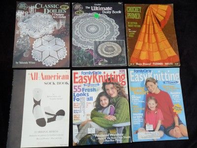 32 CROCHET/KNITTING Pattern,Design,Magazine LOT, Afghans, Doilies 