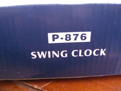 NIB NOVELTY BATTERY OPERATED SWING CLOCK   6H X 5W  