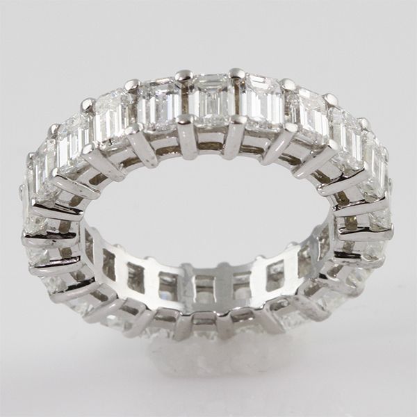 Ct Emerald Cut Diamond Eternity Band size 7  