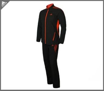 Adidas $140 Adizero Mens XL Track Jacket Pant Suit Top Black Orange 