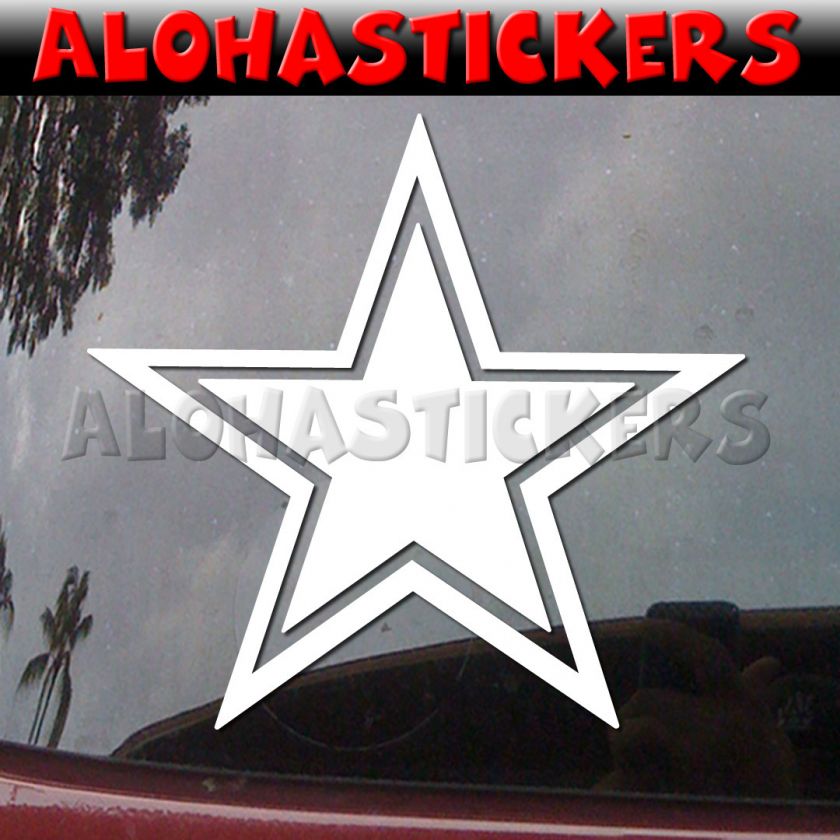 COWBOY STAR Vinyl Decal Texas Dallas Truck Sticker M49  