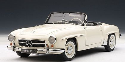 Autoart MERCEDES BENZ 190 SL WHITE 76117 diecast car model NIB 118 