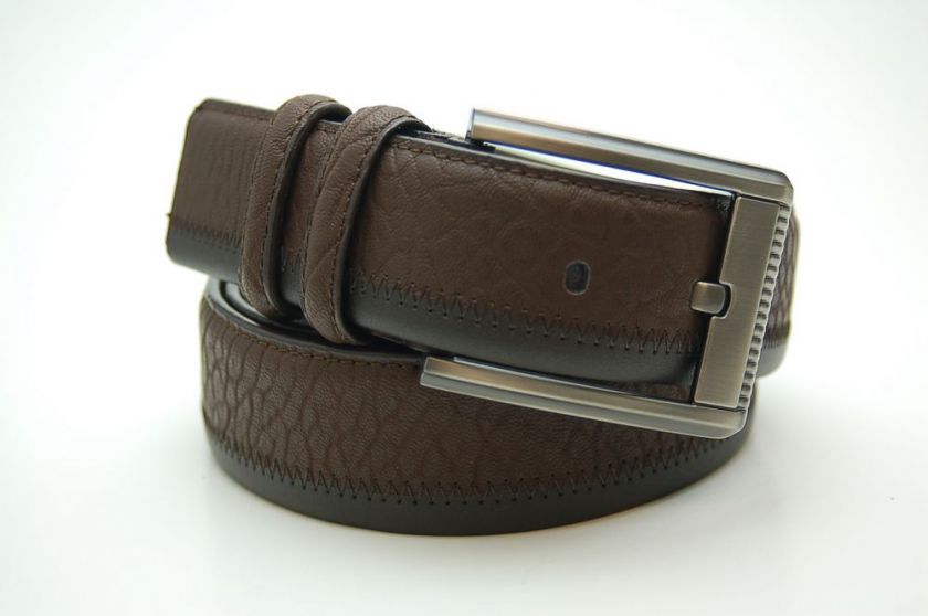 100% Genuine Leather Dress Mens Belt Designer Auto Lock Buckle 