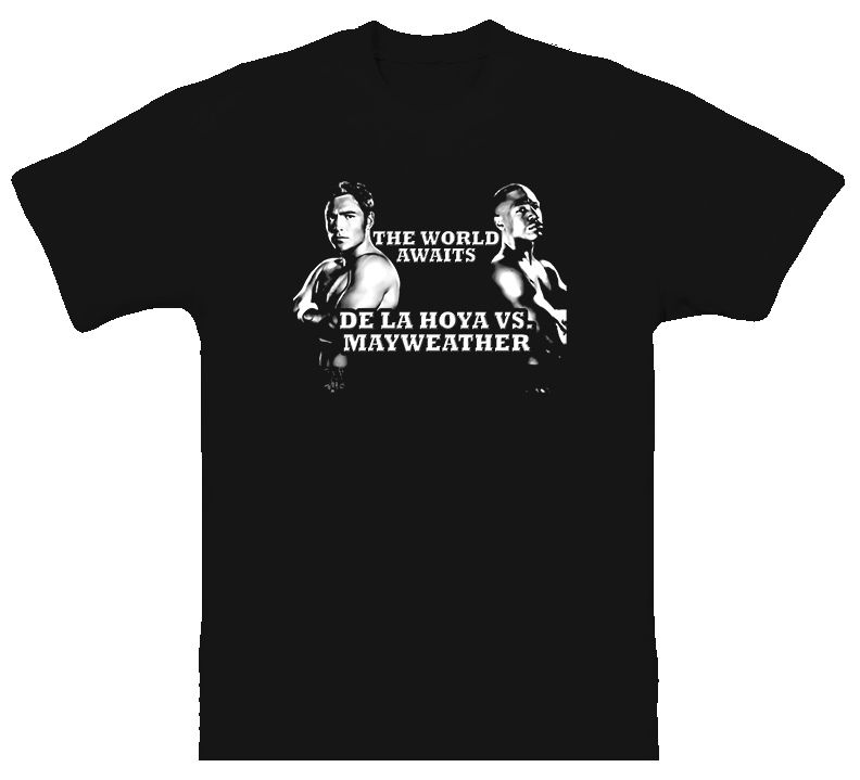 De La Hoya Vs Mayweather Boxing Black T Shirt  