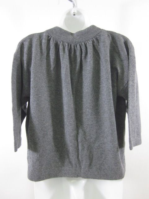 BCBG MAX AZRIA Gray Tie Wool Cardigan Sweater Sz S  