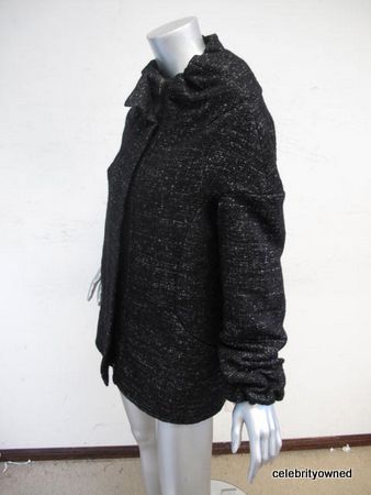 Marni Black/White Speckled Hidden Zipper Jacket 38  