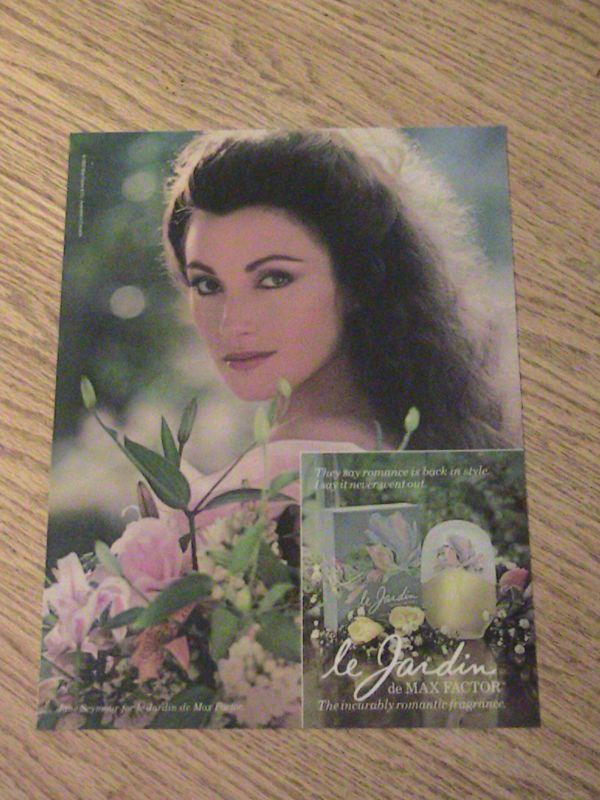 1983 JANE SEYMOUR ADVERTISEMENT LE JARDIN PERFUME AD  