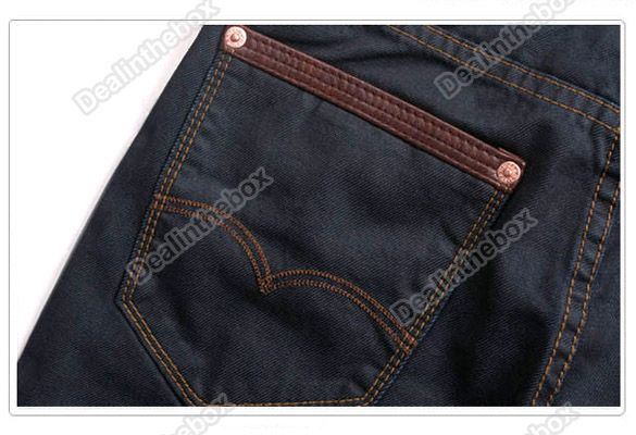 Mens Japanes Design Classic Straight Denim Jeans Trousers Zipper Style 