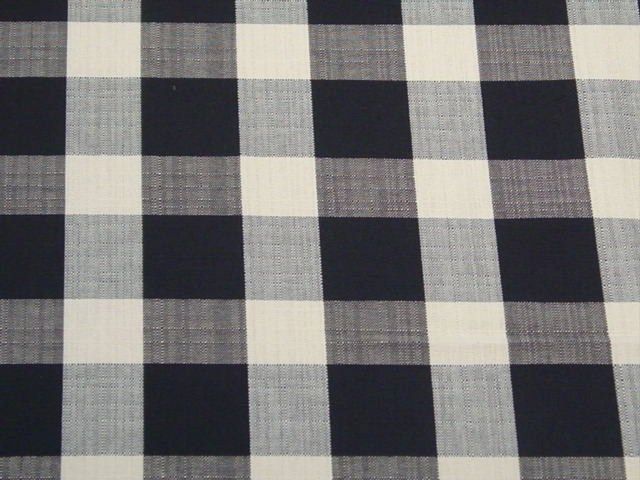 Black White Checker Cotton Fabric bty  