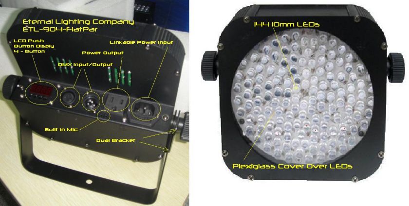 LOT 48 LED Par 64 Flat Design Very Slim American Seller  