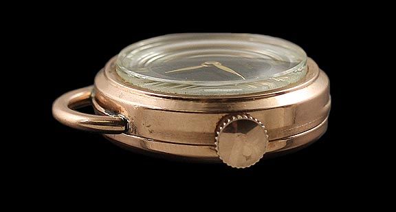 VINTAGE LEORA & HELBROS 10K ROSE GOLD LAPEL WATCH  