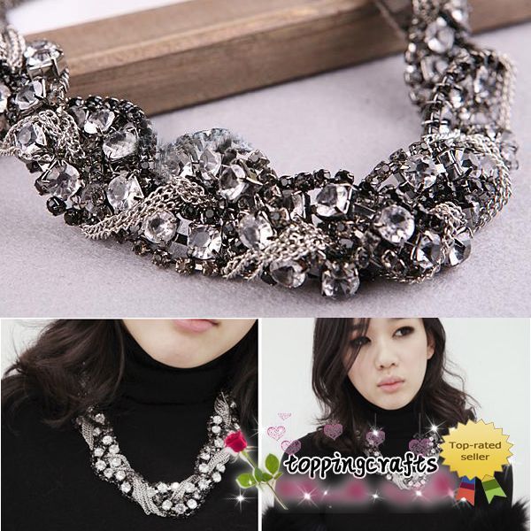 N82 Free Ship New Star Hot Multilayer Chains Manmade Rhinestone 