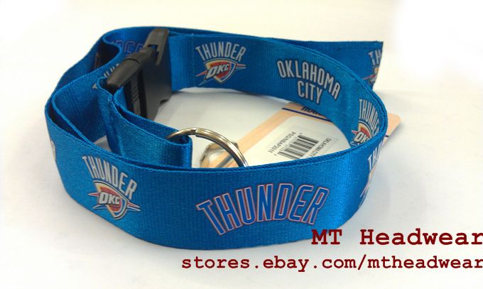   LICENSED NBA LANYARD ***OKLAHOMA CITY THUNDER*** KEYCHAIN KEYRING