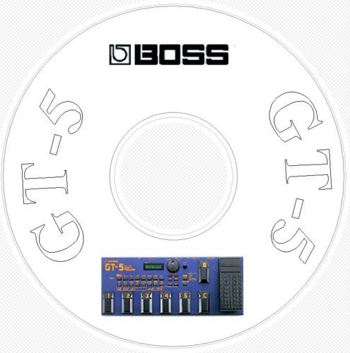 Boss GT 5 Patch Library, Manual Editors CD GT 5 GT5  