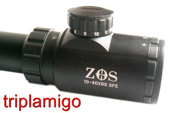 New ZOS 10 40x60 ESF IR SWAT MilDot Tacticle Rifle Scope + SUNSHADE 